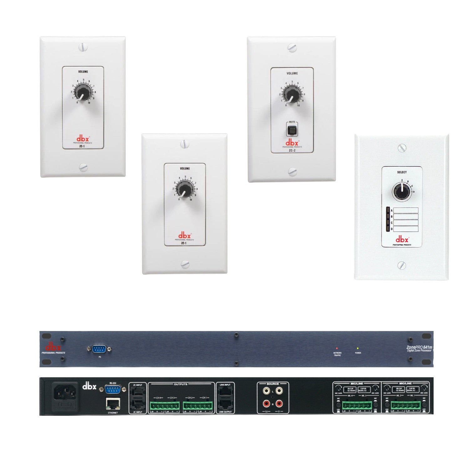 Zone Pro Close DBX Zonepro Remote Audio Control System for Premium Installations ...