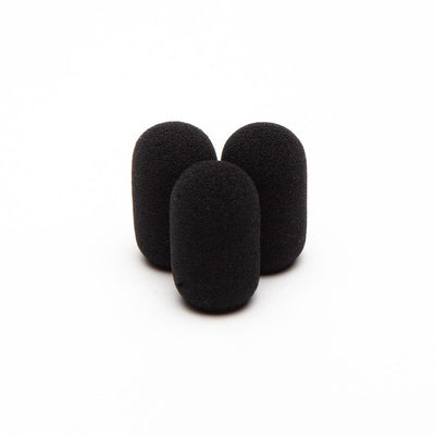 Three pack of black Fitness Audio Oval Windscreens