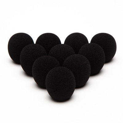 Ten pack of black Fitness Audio Round Windscreens