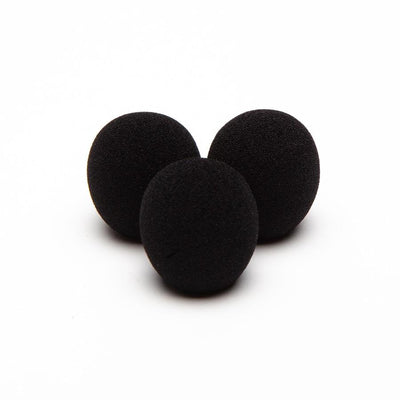 Three pack of black Fitness Audio Round Windscreens