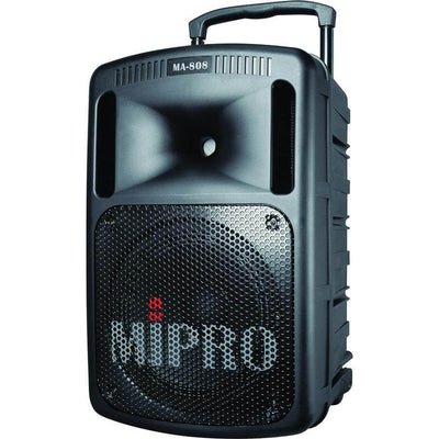 Front view of MiPro MA808 Portable Sound System